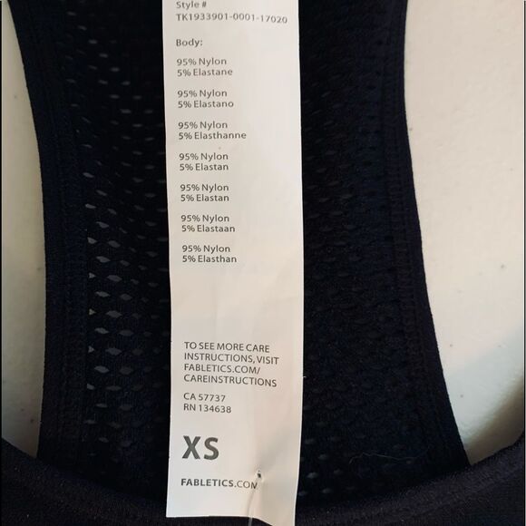 Fabletics Christine Built In Bra Tank Top Size XS NWT - Picture 6 of 14
